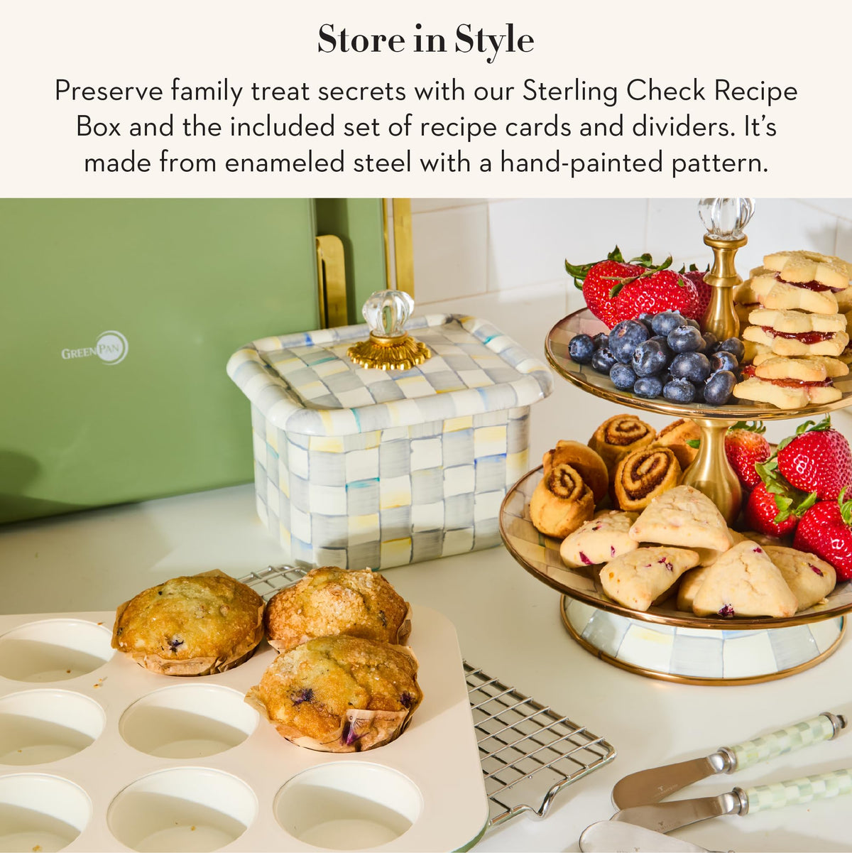 Enamel Recipe Box