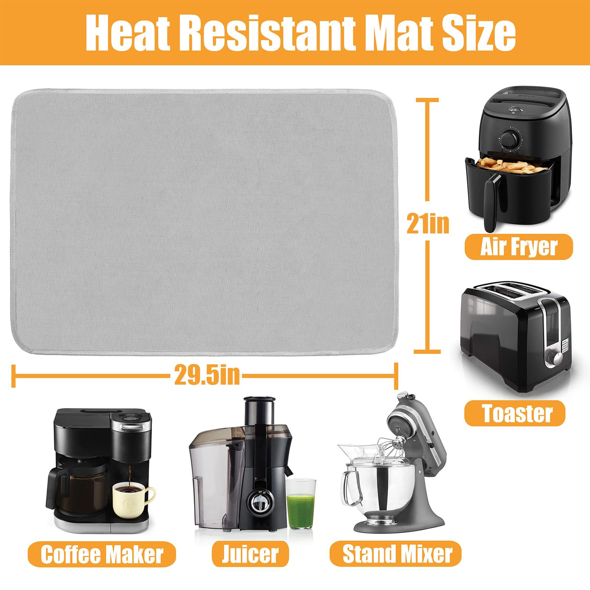 Heat Resistant Mats for Air Fryer on Countertop