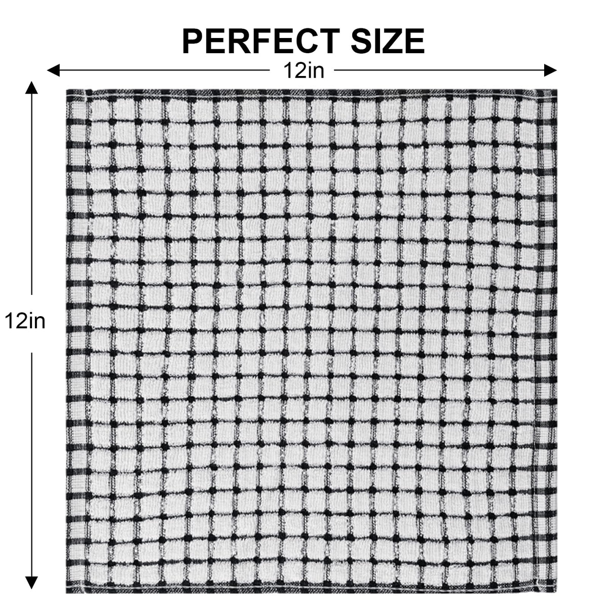 Cotton 8 Pack Terry Kitchen Dish Cloths (8 Count)