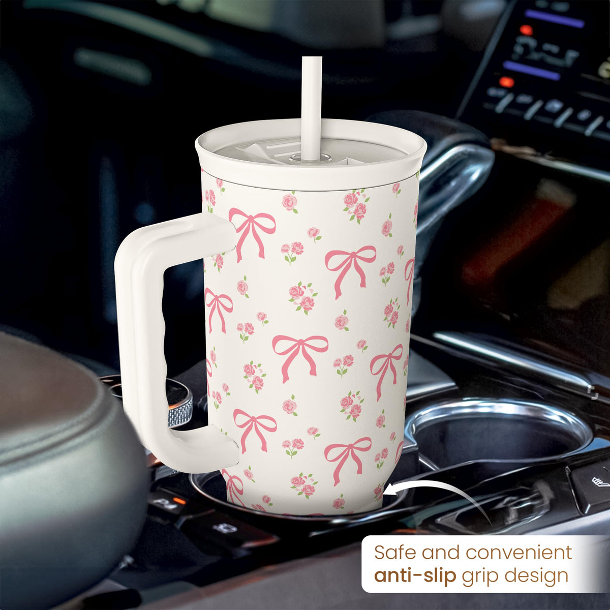 Bow Tumbler with Handle 40oz