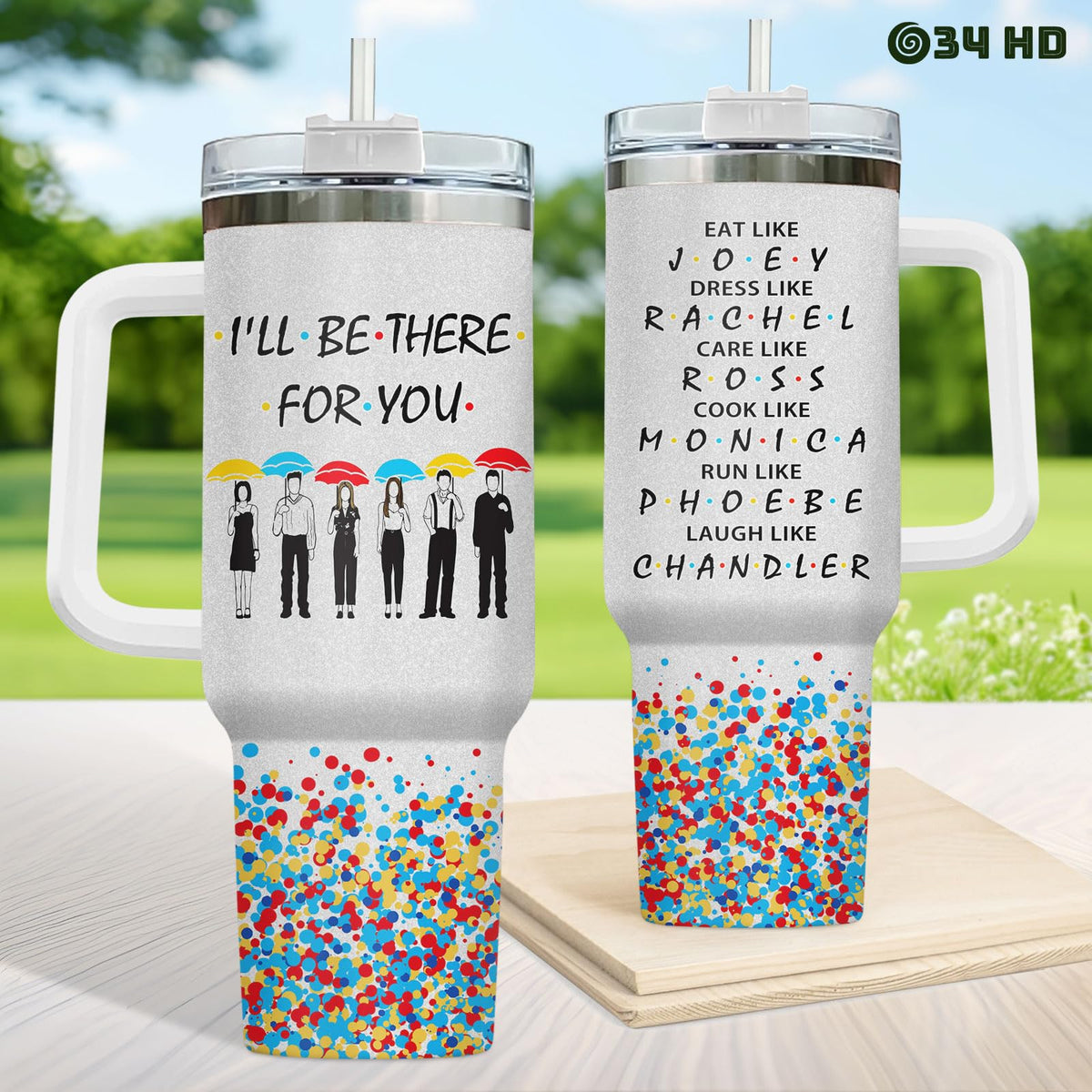 TV Show Funny I'll Be There 40 oz Tumbler with Handle