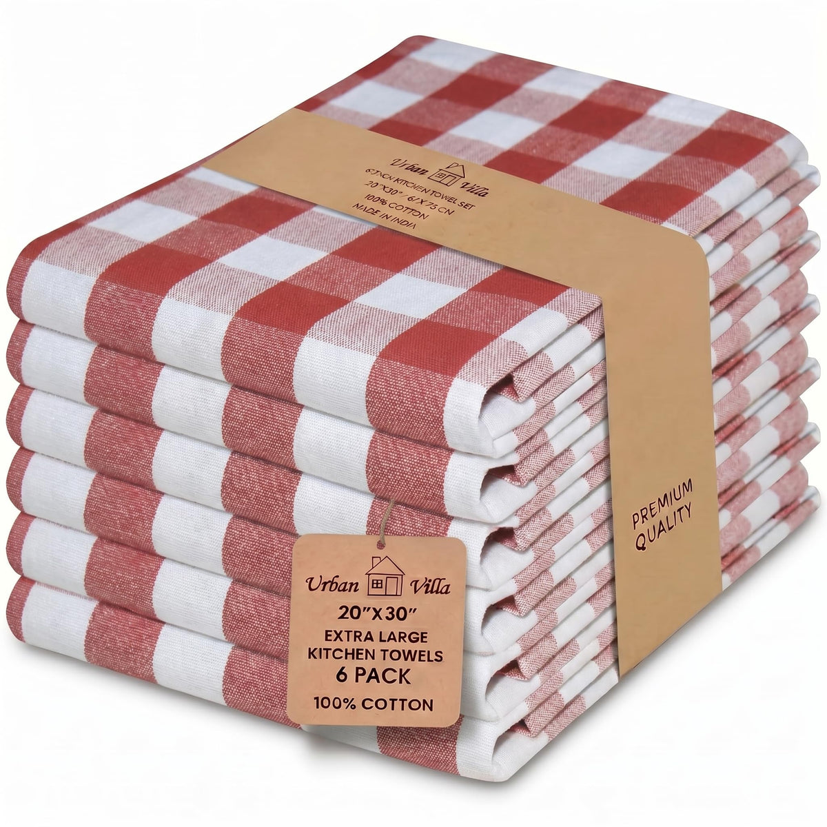 Kitchen Towels Cotton Dish Towels 20”x30” (6 Count)
