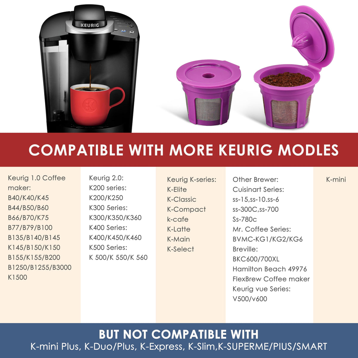 4 Pack Reusable K Cups Filters (4 Count)