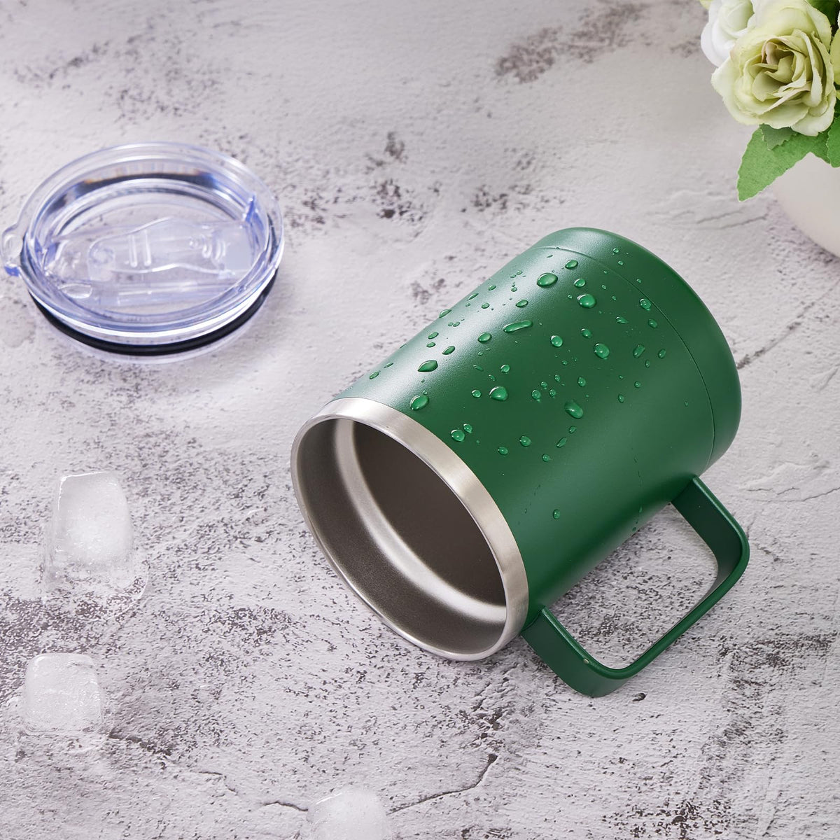 12oz Coffee Mug With Handle and Sliding Lid
