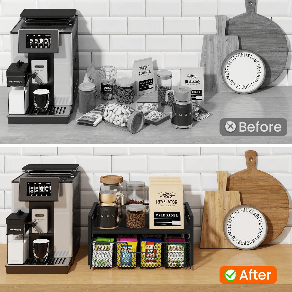 Wood Tea Bag Organizer