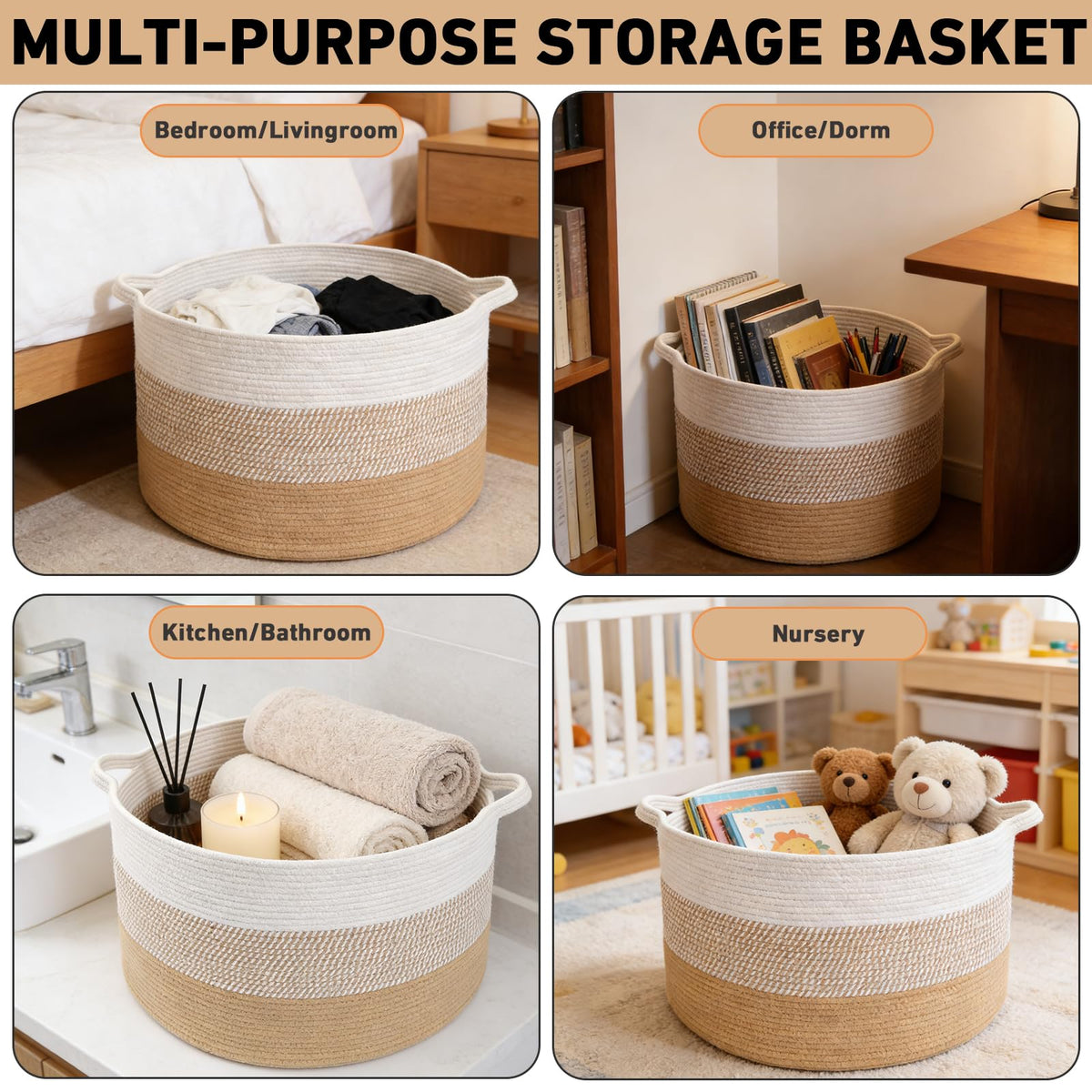 65L Large Blanket Basket