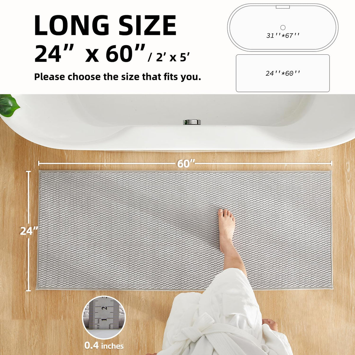 Bathroom Runner Rug (120 Sq Ft)