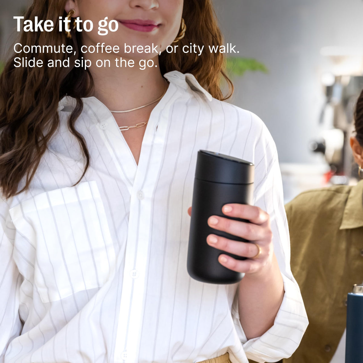 Carter Slide Ceramic Lined Travel Coffee Mug 12 oz