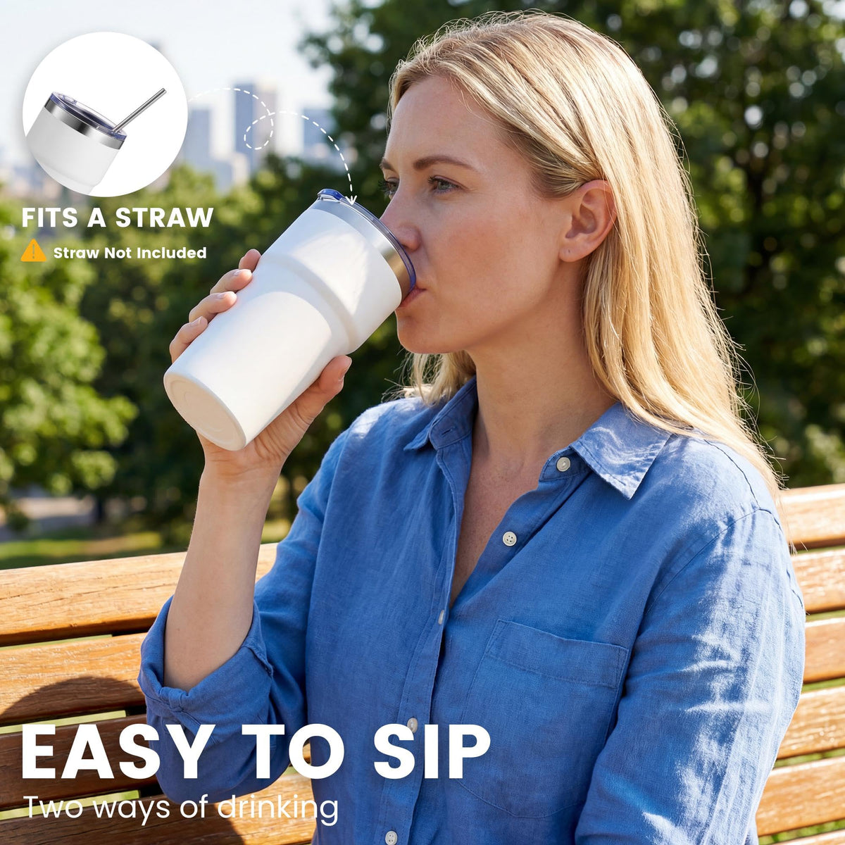 16oz Tumbler Double Wall Vacuum Insulated Travel Mug Bulk (12 Count)