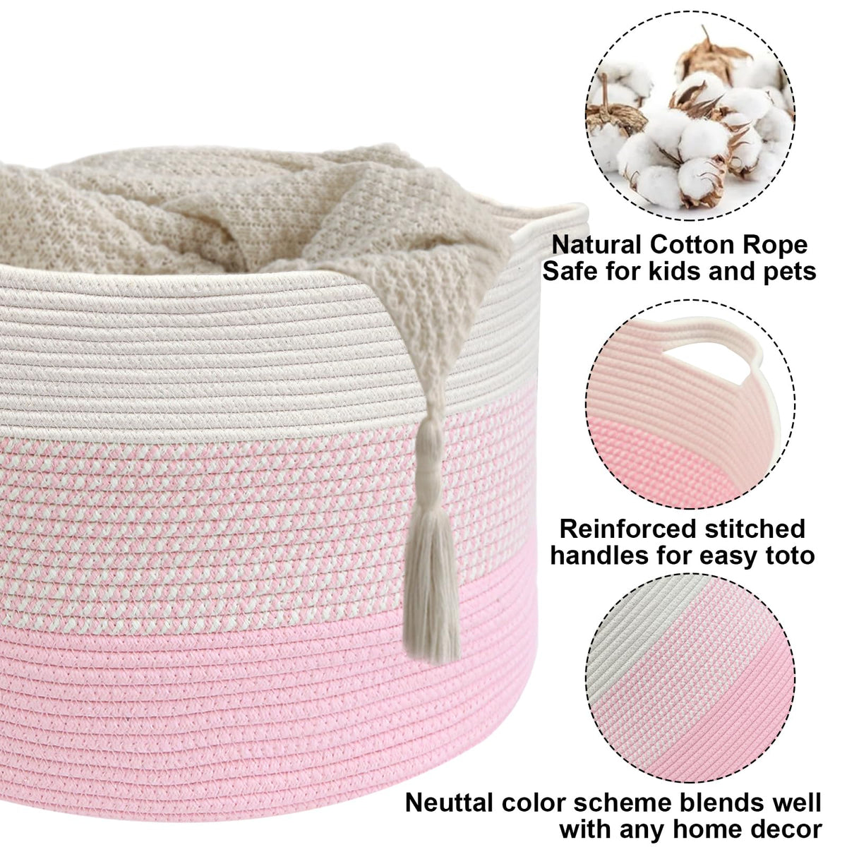 65L Large Blanket Basket