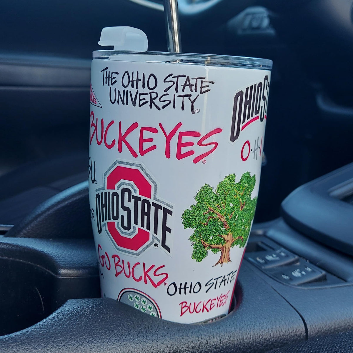 Magnolia Ohio State University 30oz Stainless Steel 3D Icon Travel Mug