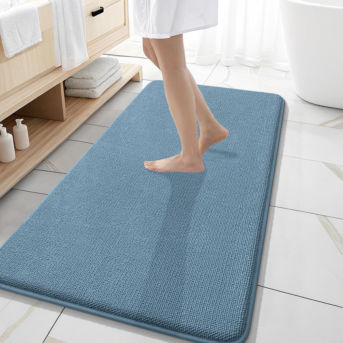 Memory Foam Bathroom Runner Rug 47x20