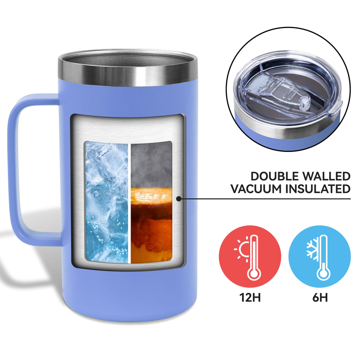 24oz Mug with Handle and Lid