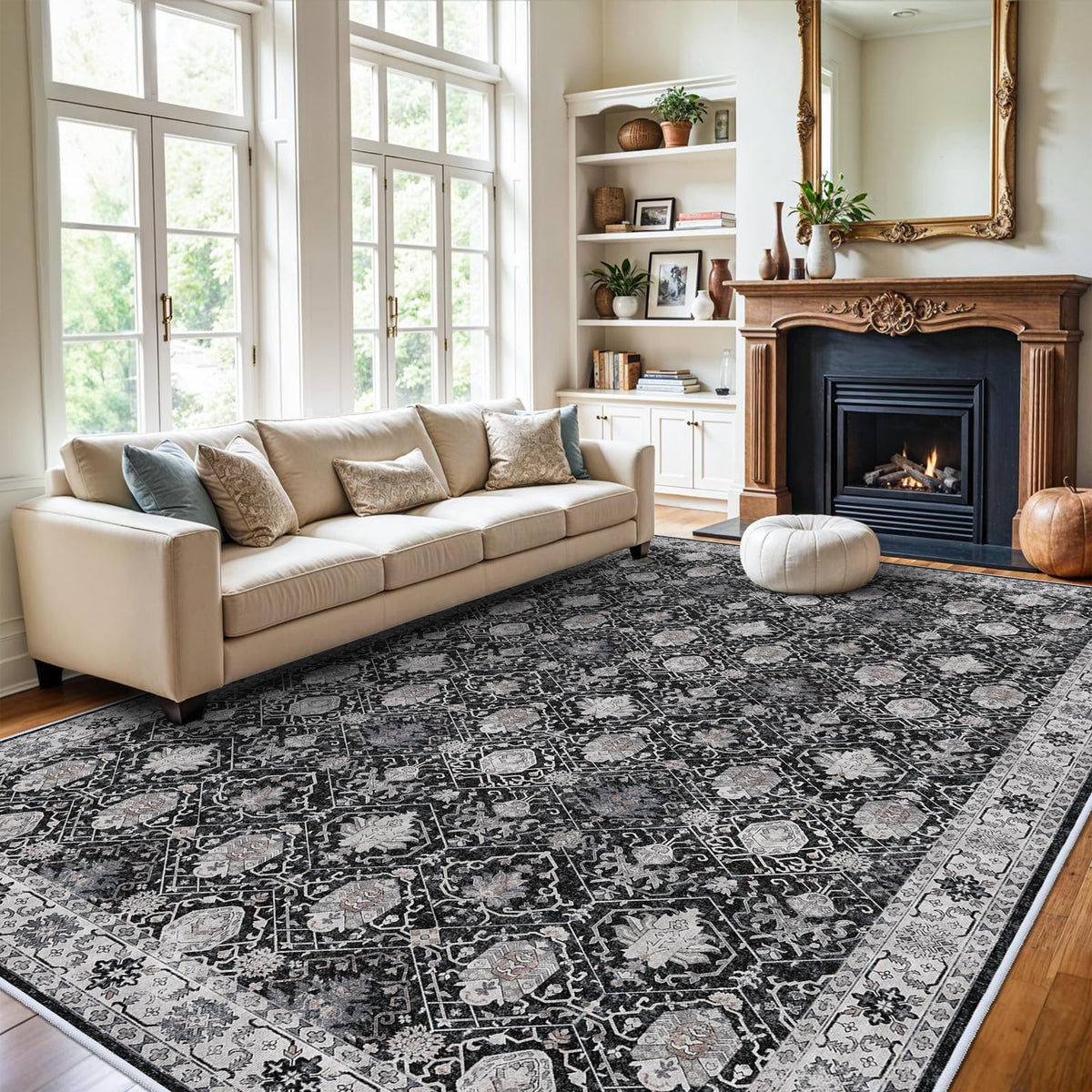 Vintage 10x14 Washable Area Rug (140 Sq Ft)