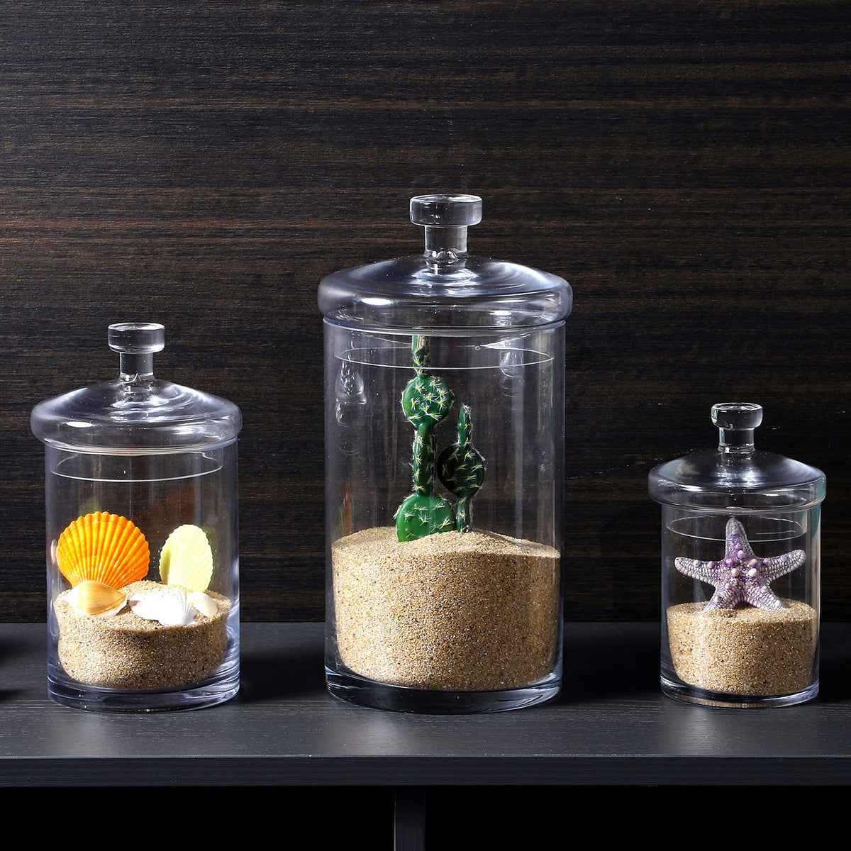 Glass Storage Jars with Lids (3 Count)