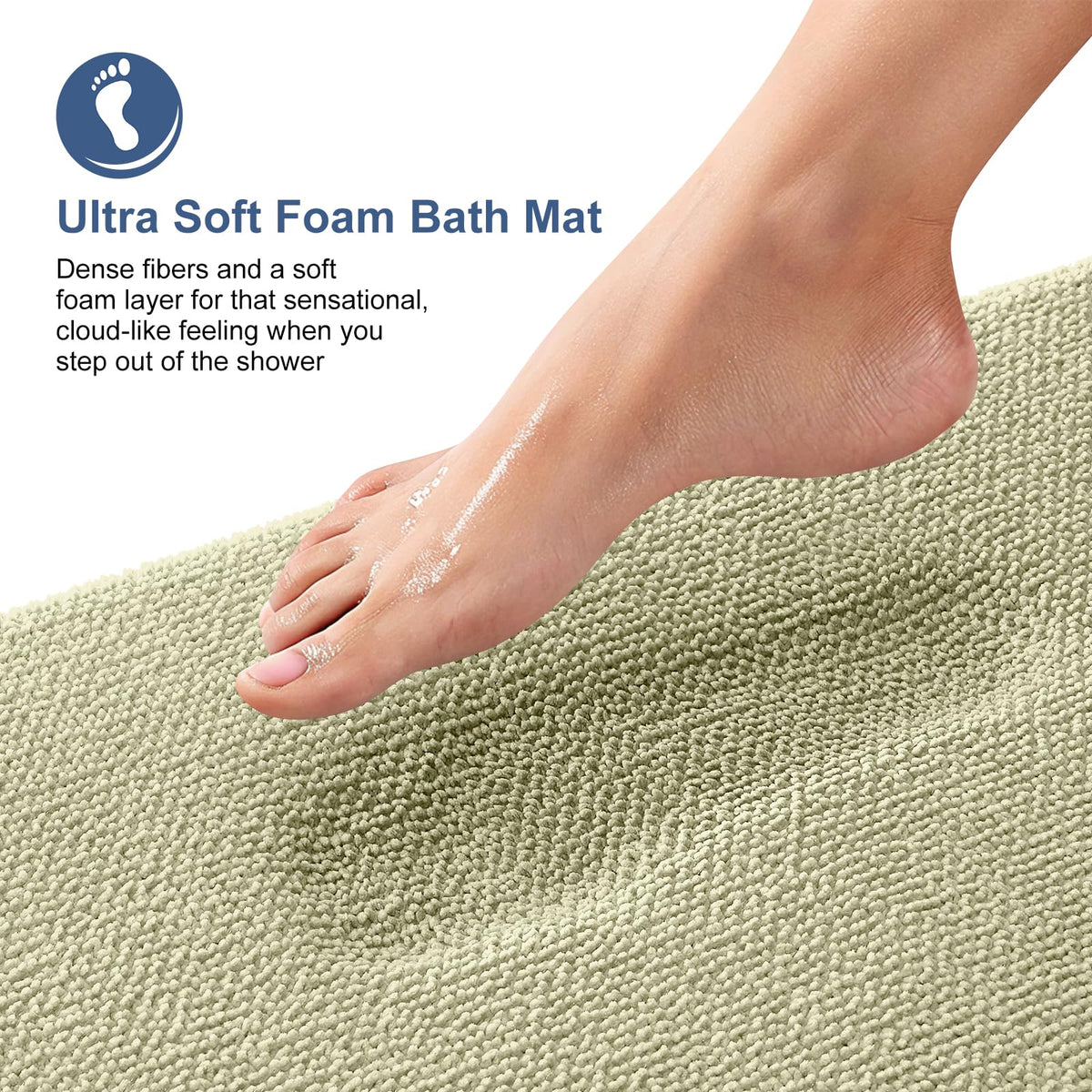 Thick Memory Foam Bathroom Rugs 30x20