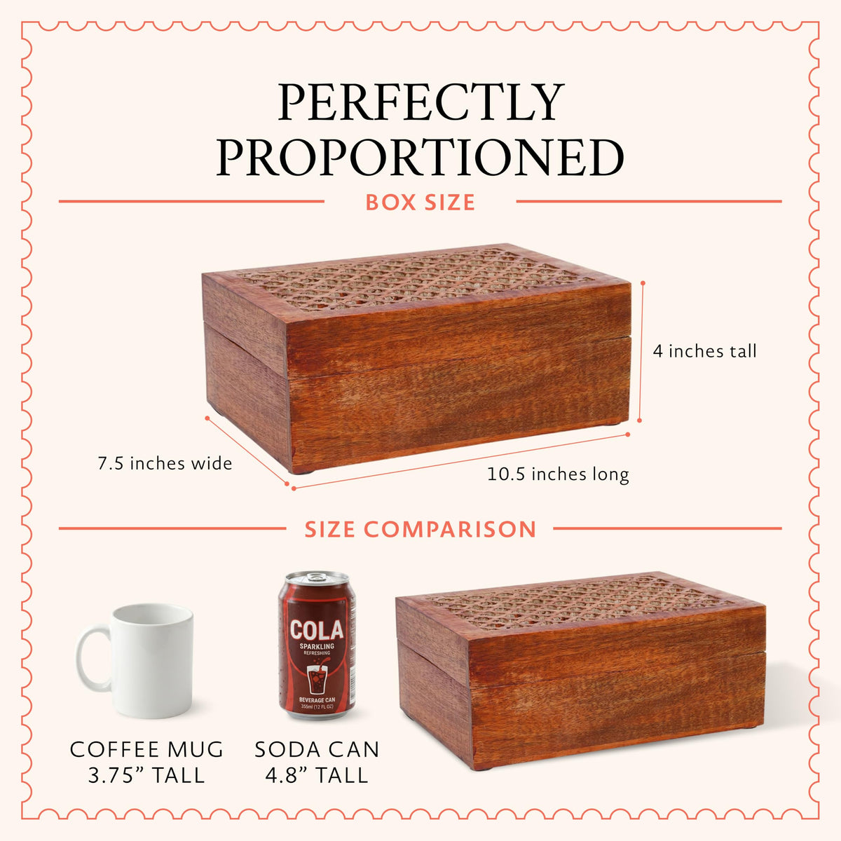 Trellis Mango Wood Box