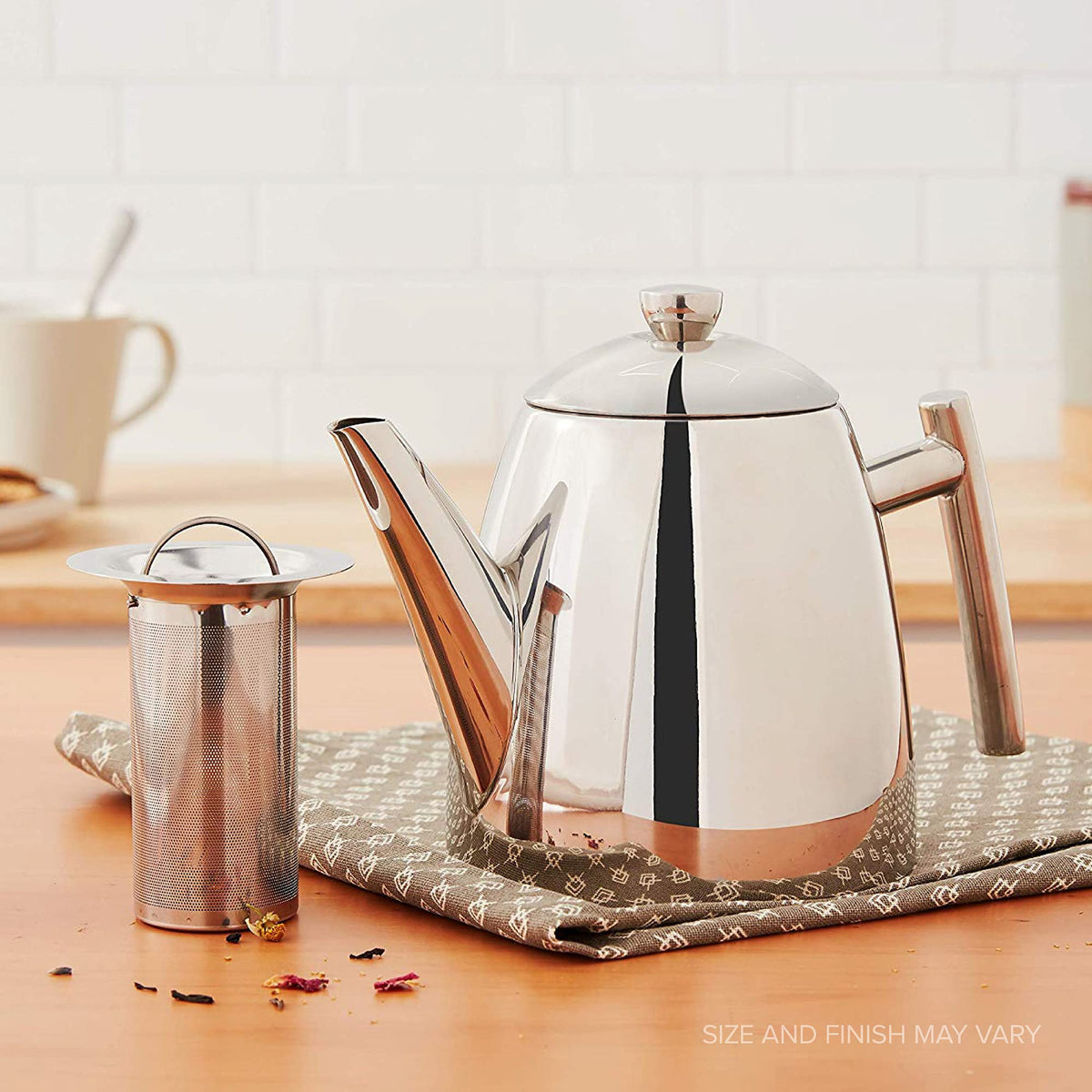 USA 18 8 Stainless Steel Teapot with Infuser