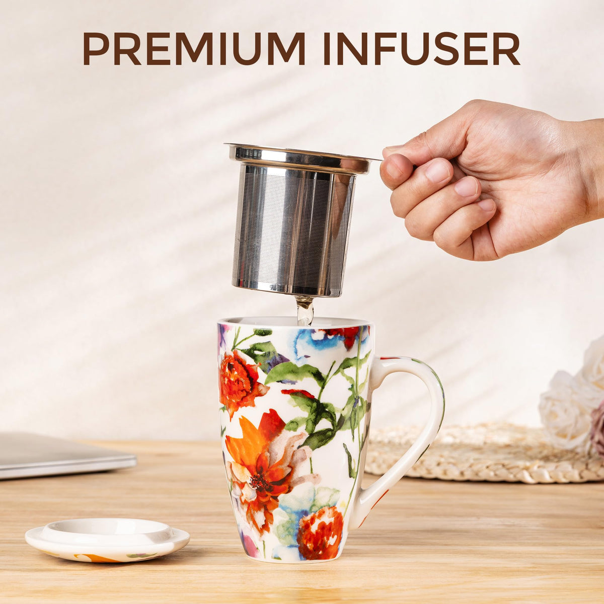 Tea Mug with Infuser and Lid