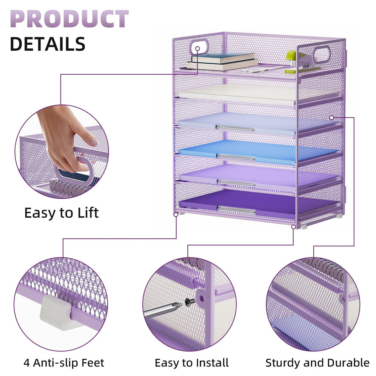 6 Tier Paper Organizer Letter Tray
