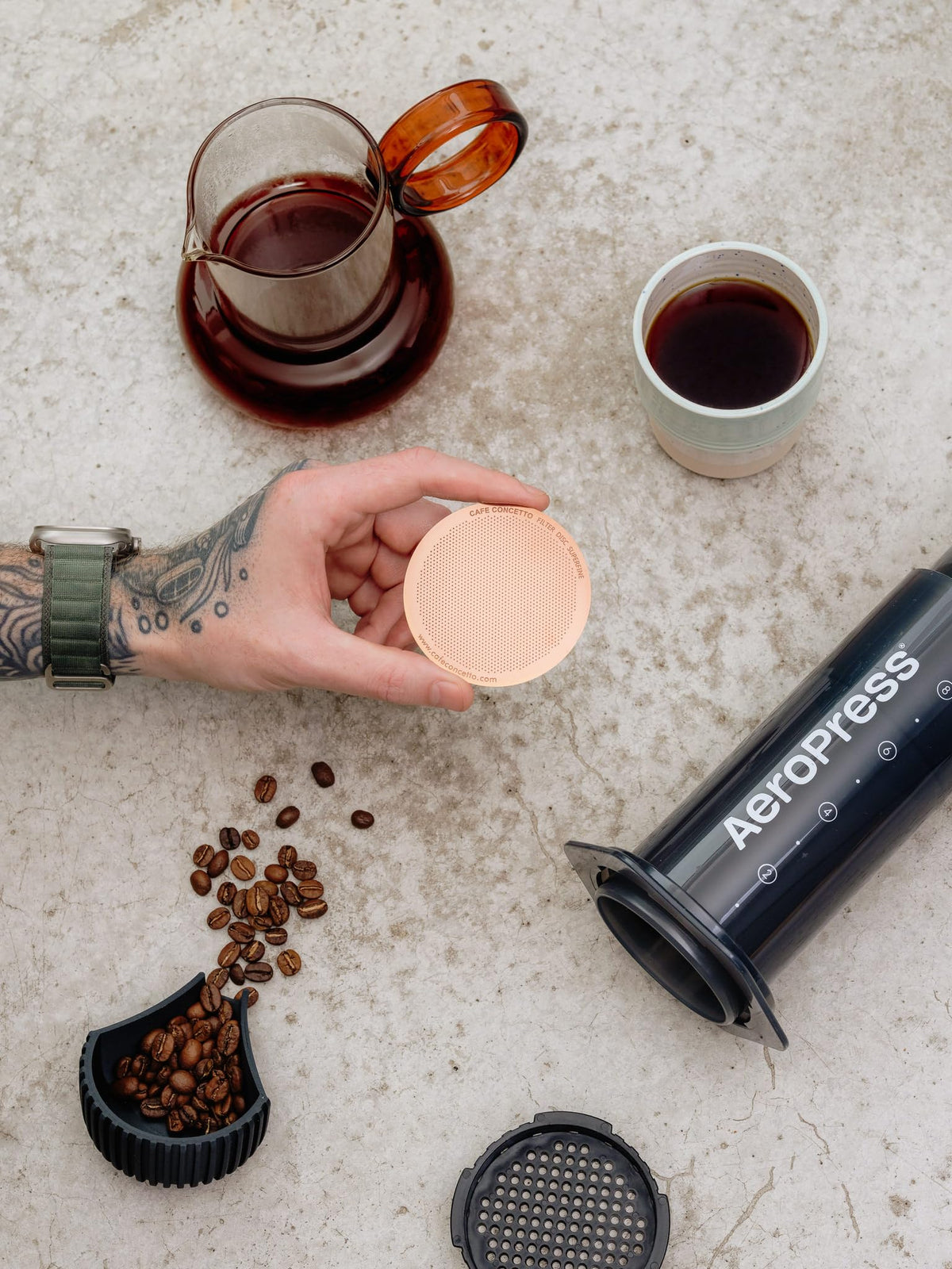 Filter for use in AeroPress Go