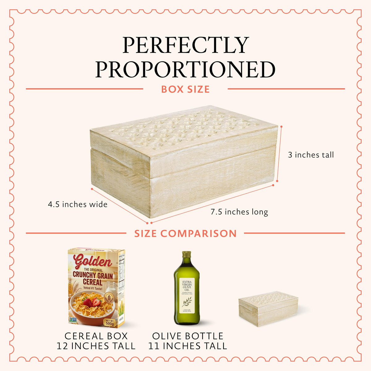 Trellis Mango Wood Storage Box