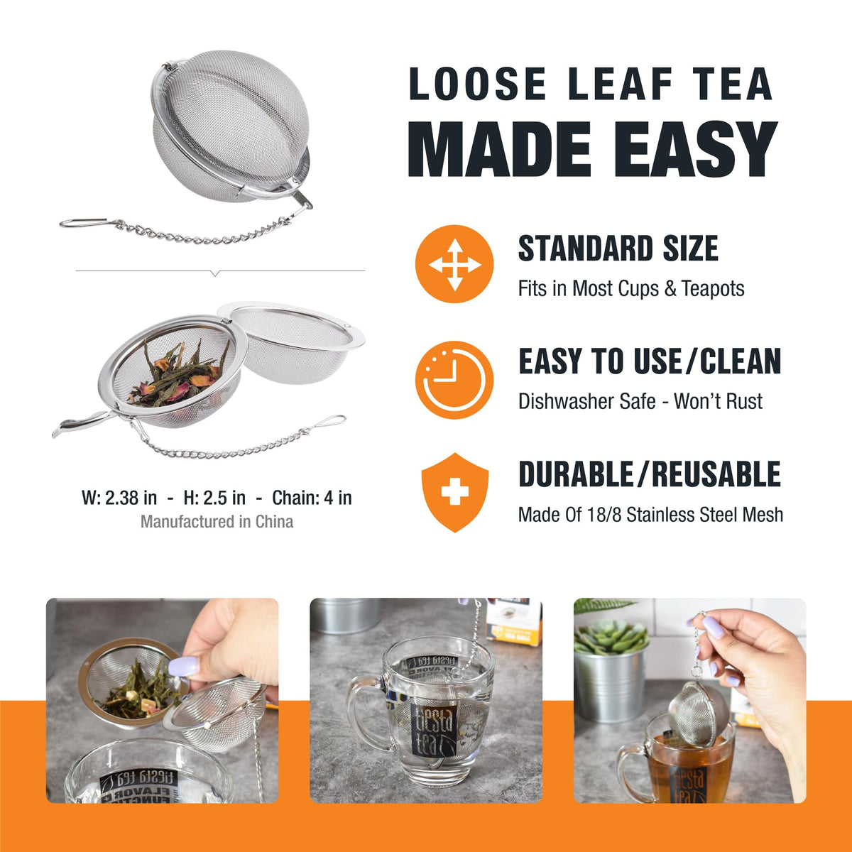 Small Stainless Steel Infuser Ball for Loose Leaf