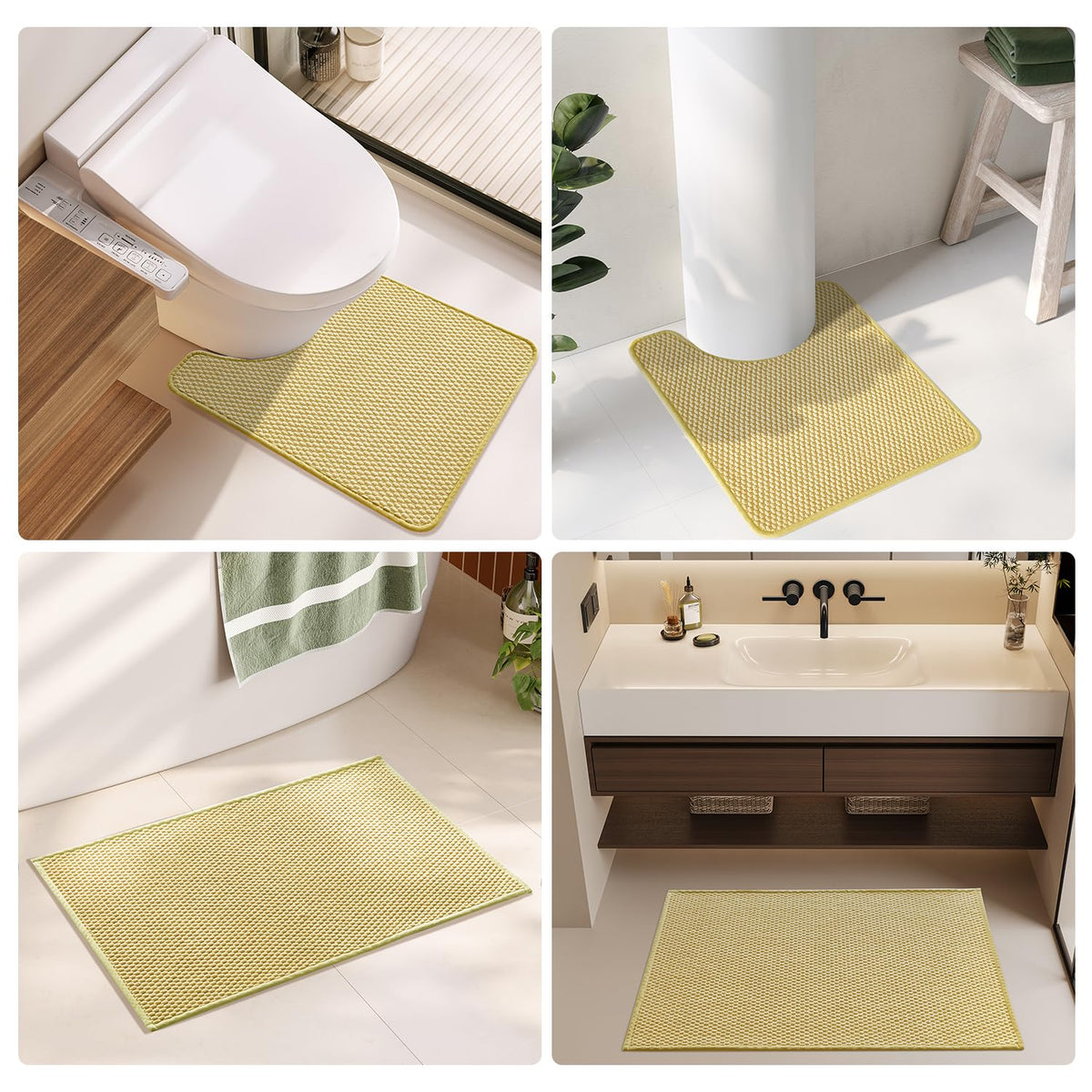 Bathroom Rugs Non Slip Washable (6 Sq Ft)