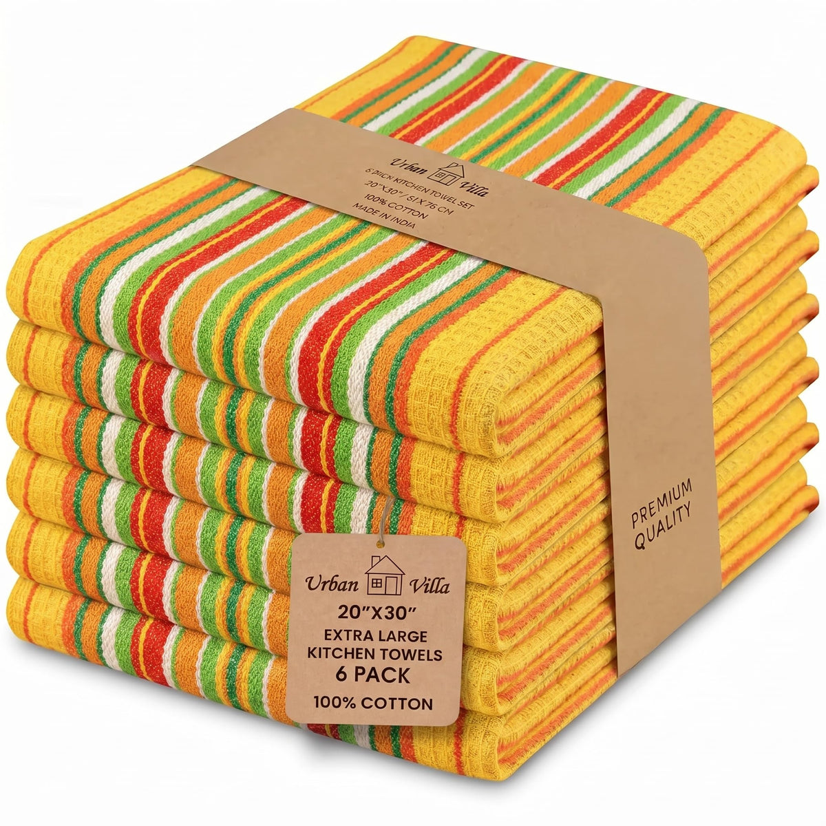 Kitchen Towels Cotton Dish Towels 20”x30” (6 Count)