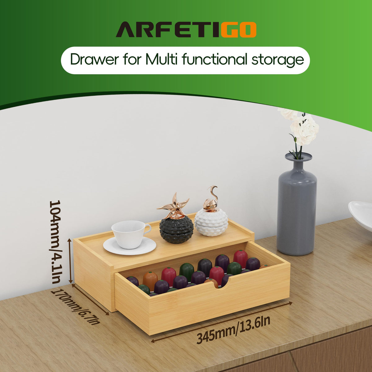 Bamboo Tea Organizer