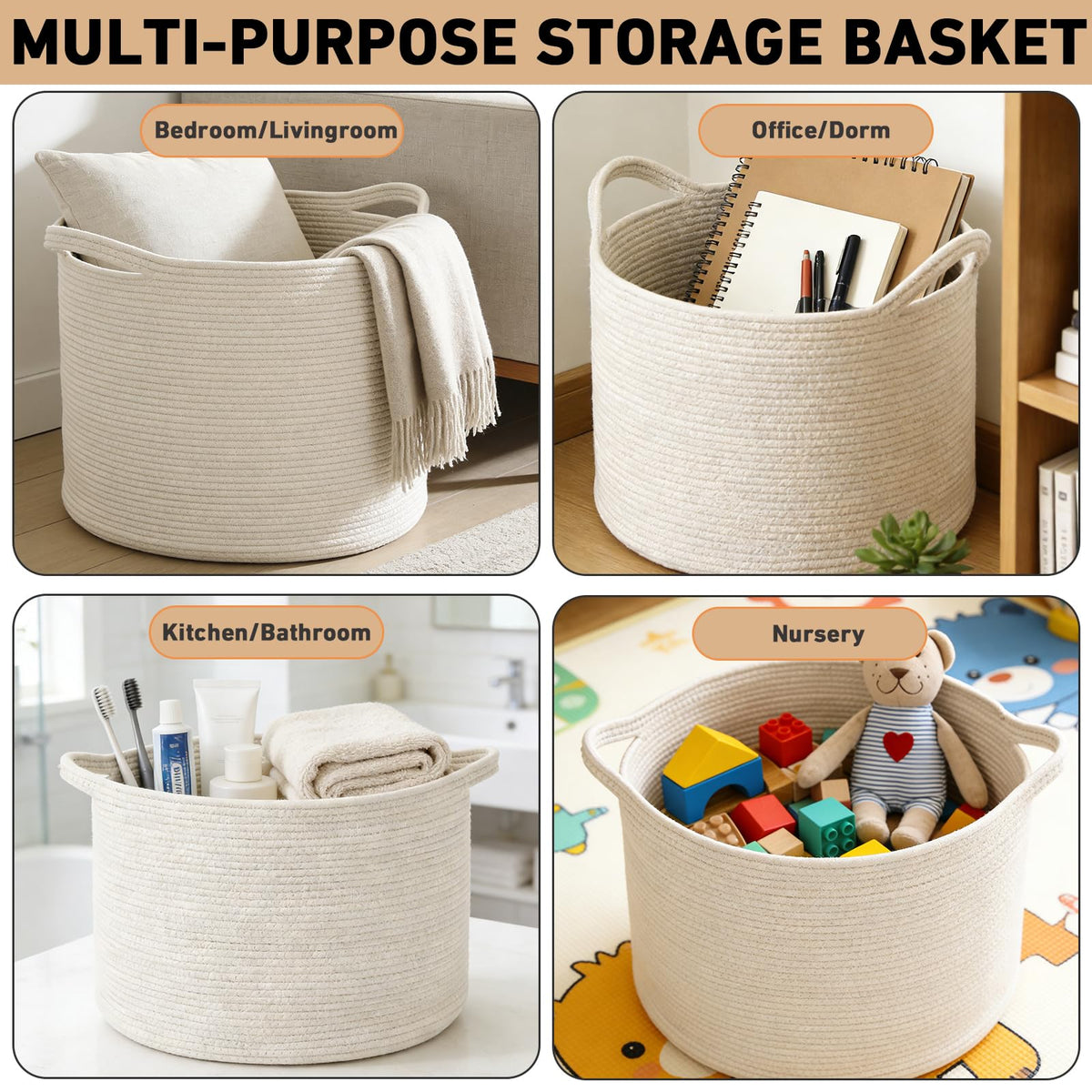 65L Large Blanket Basket