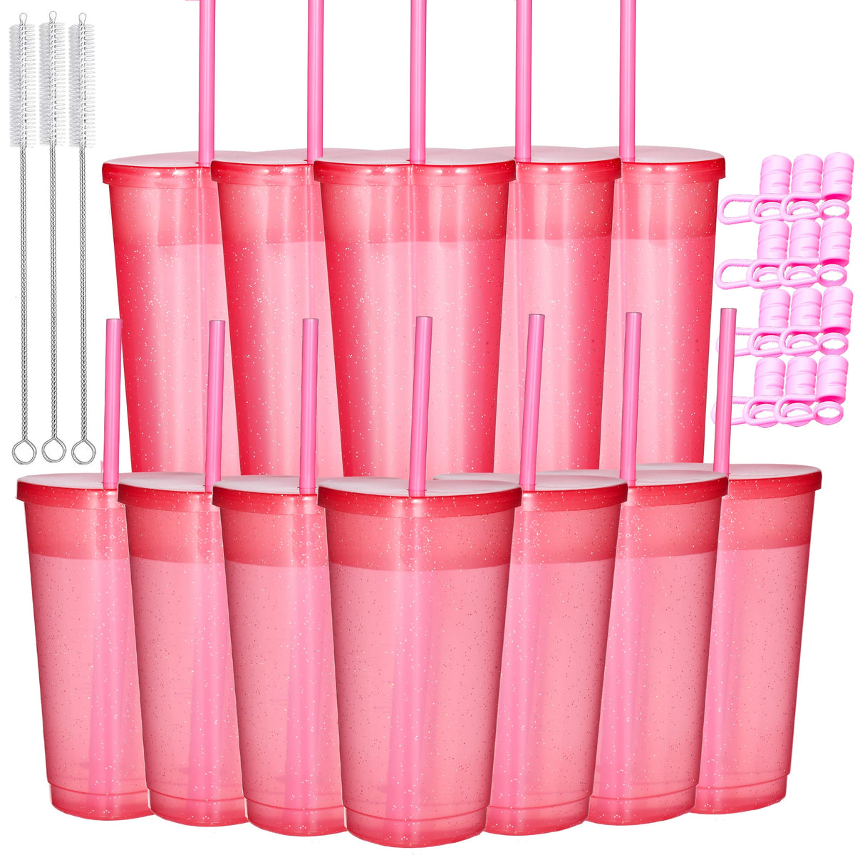 24 oz Reusable Plastic Cups (24 Count)