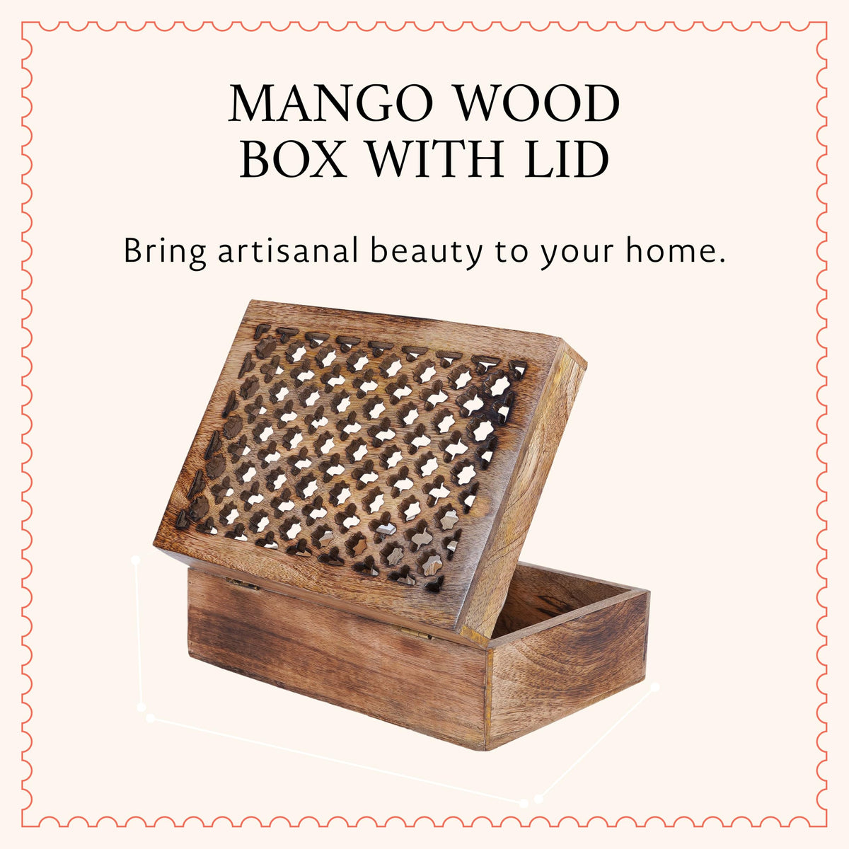 Trellis Wood Storage Box