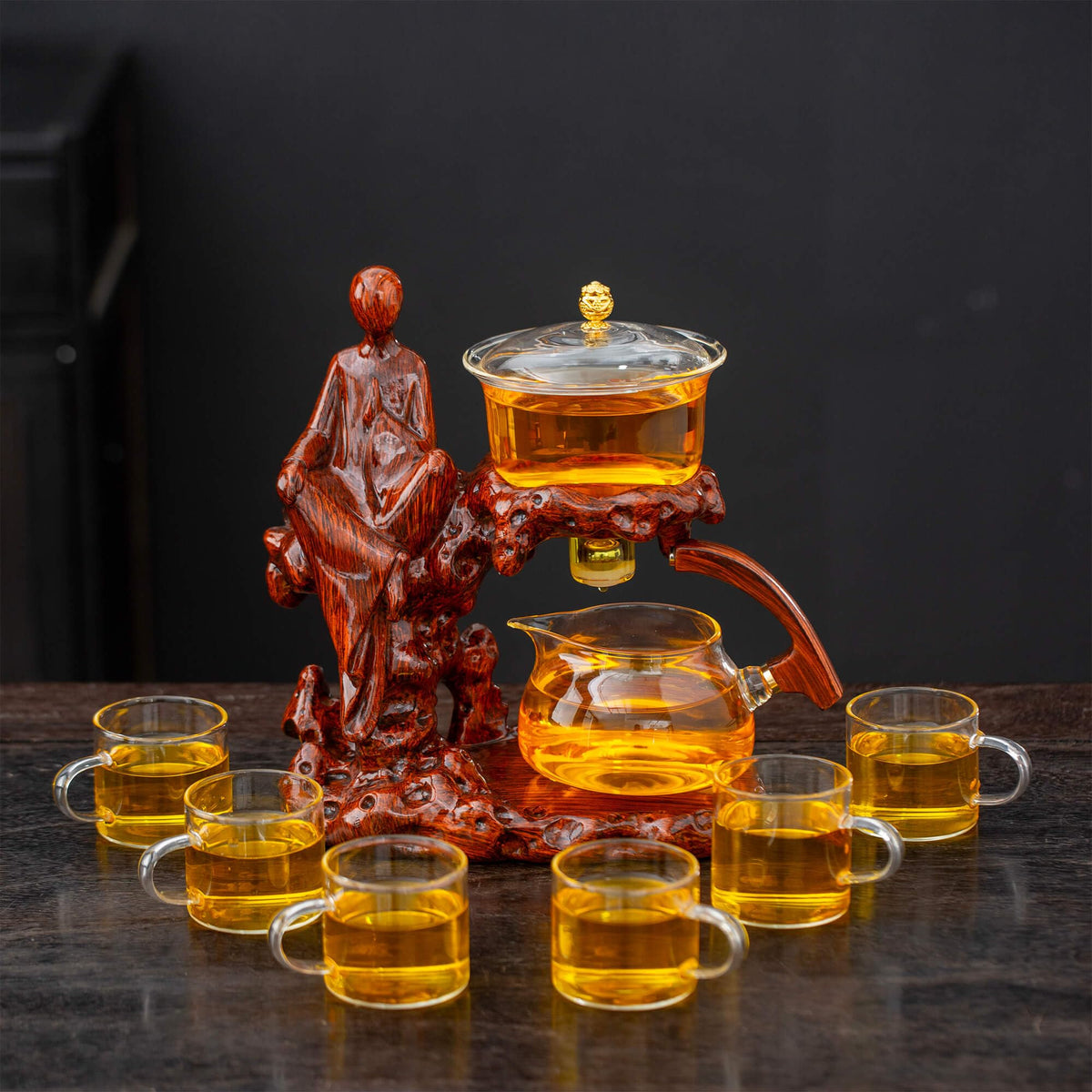 Kungfu Tea Sets Semi Automatic Glass Teapot Set (12 Fl Oz)