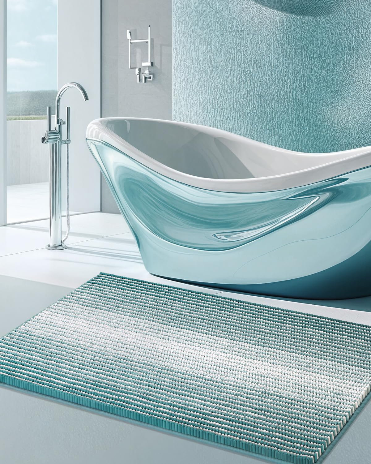 Large Chenille Bathroom Rugs (10.14 Sq Ft)