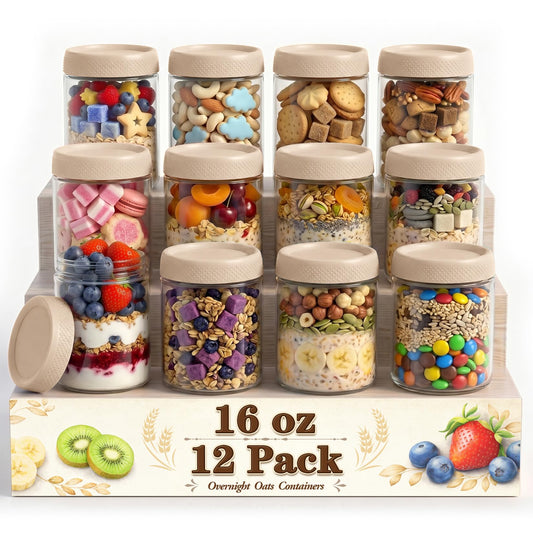16oz Jars with Lids (12 Count)