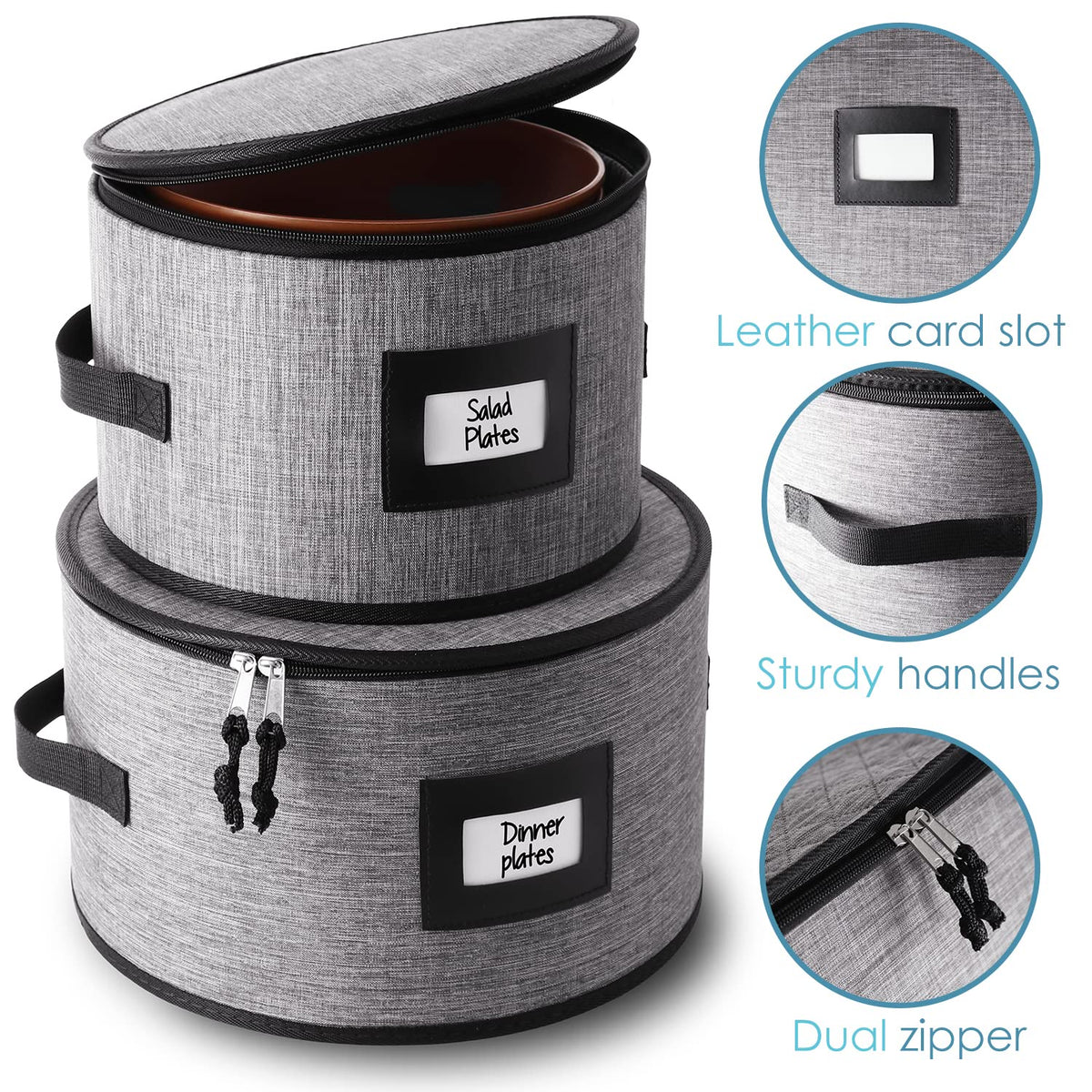 Fine China Storage Containers Hard Shell 8 Piece Set