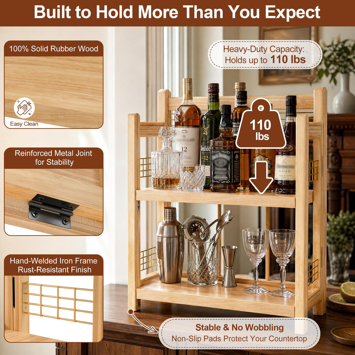 No Assembly Coffee Bar Organizer