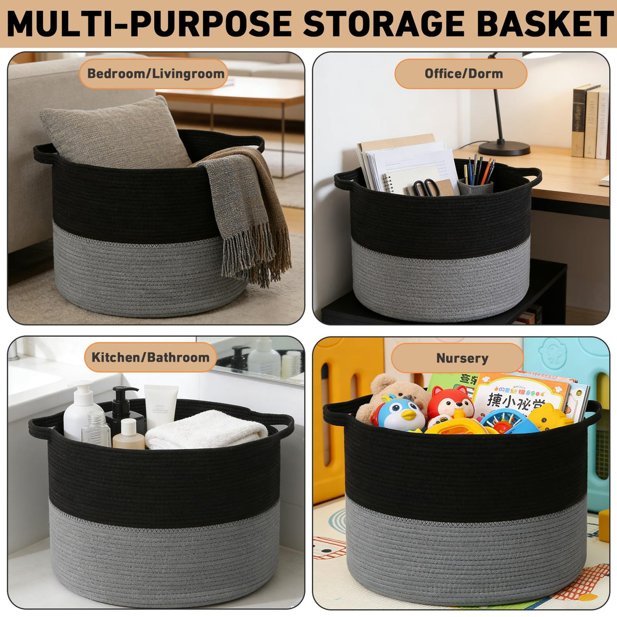 90L Extra Large Blanket Basket