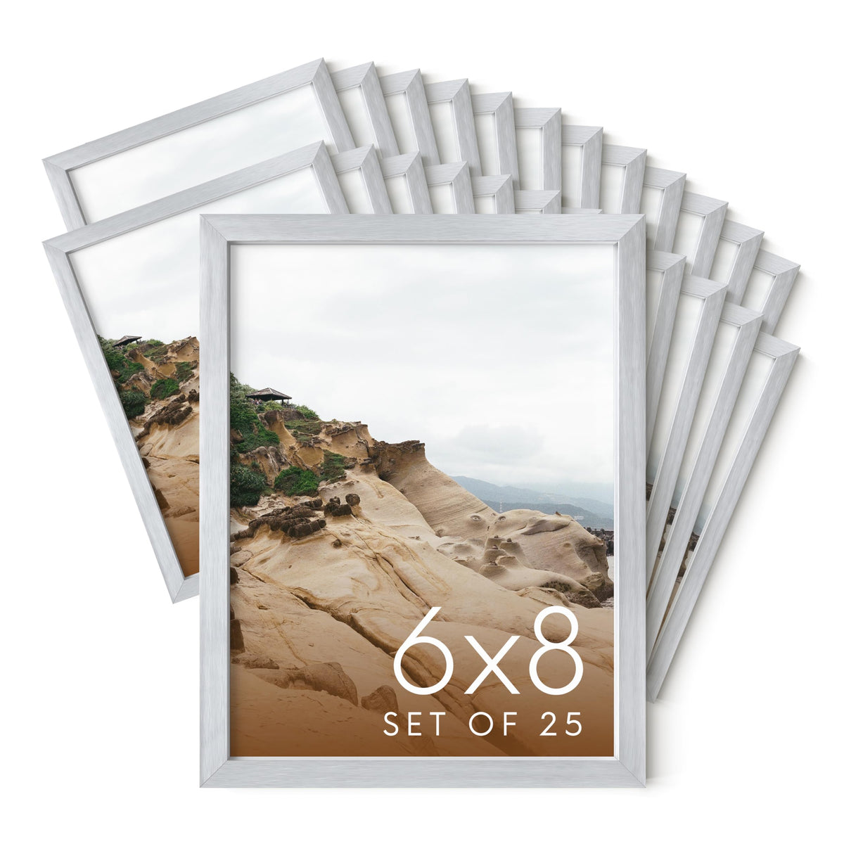 6x8 Silver Metal Picture Frames