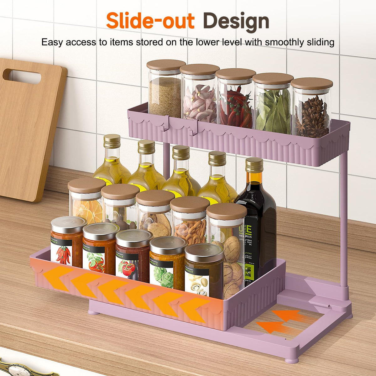 3-Pack 2-Tier L-Shaped Under Sink Organizers with Sliding Drawers (3 Count)