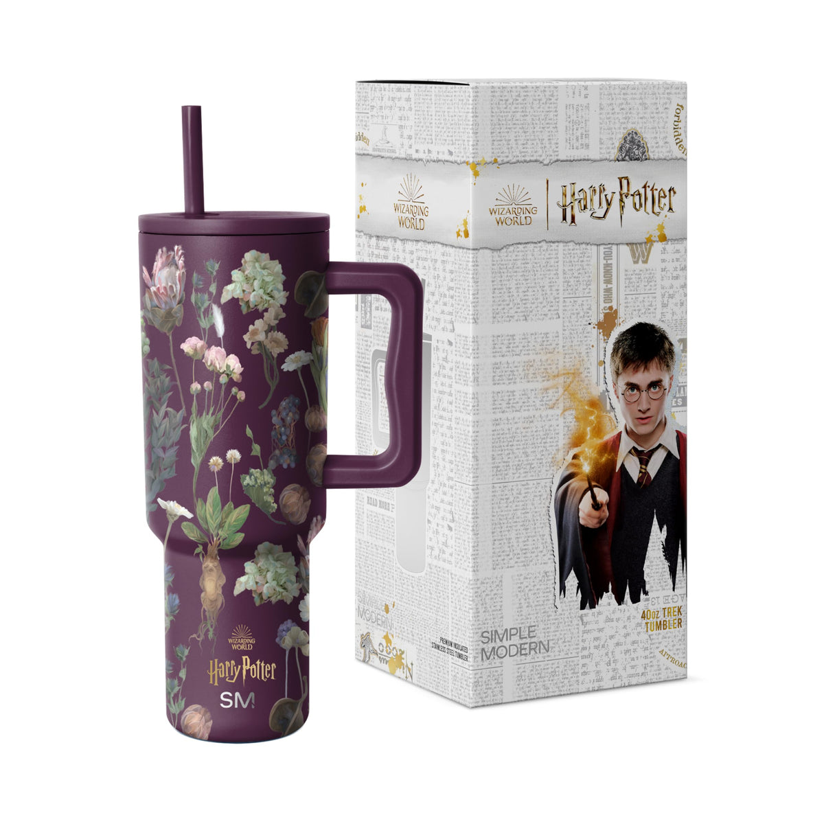 Harry Potter 40 oz Tumbler with Handle and Straw Lid