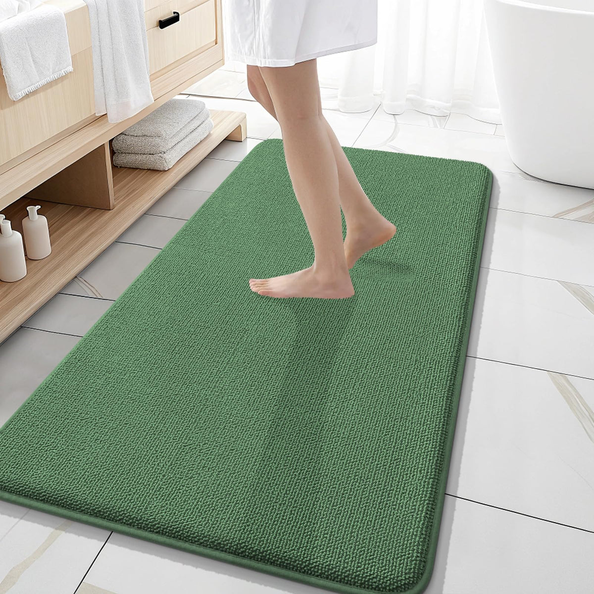 Memory Foam Bathroom Runner Rugs 47x20