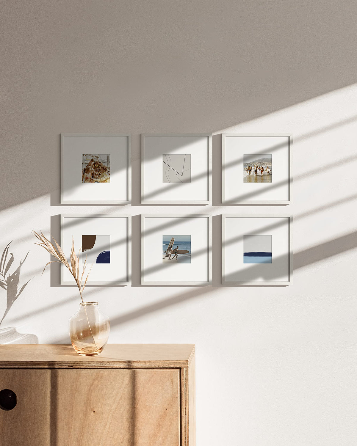 White Square Frames Set of 6 (6 Count)