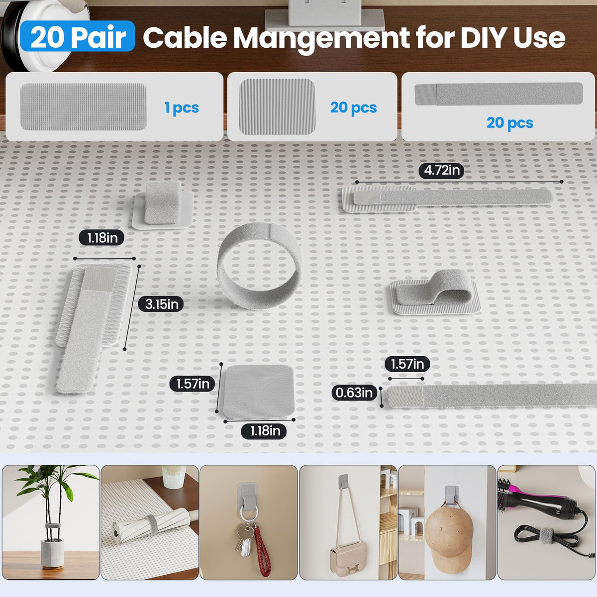 Cable Management Under Desk (30 grams)