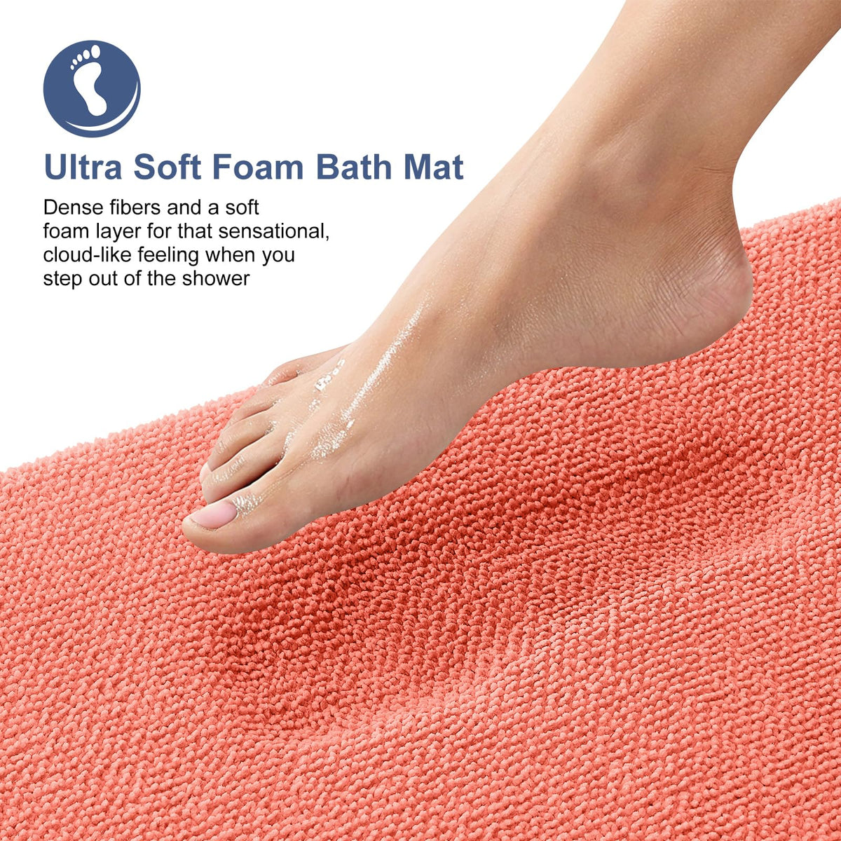 Thick Memory Foam Bathroom Rugs 30x20