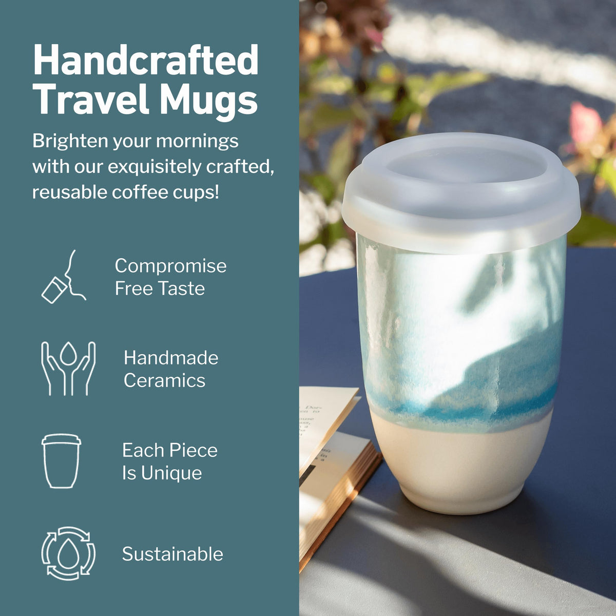 Travel Mug Portable Coffee To Go Mug Microwave & Dishwasher Safe Coffee Cups Reusable