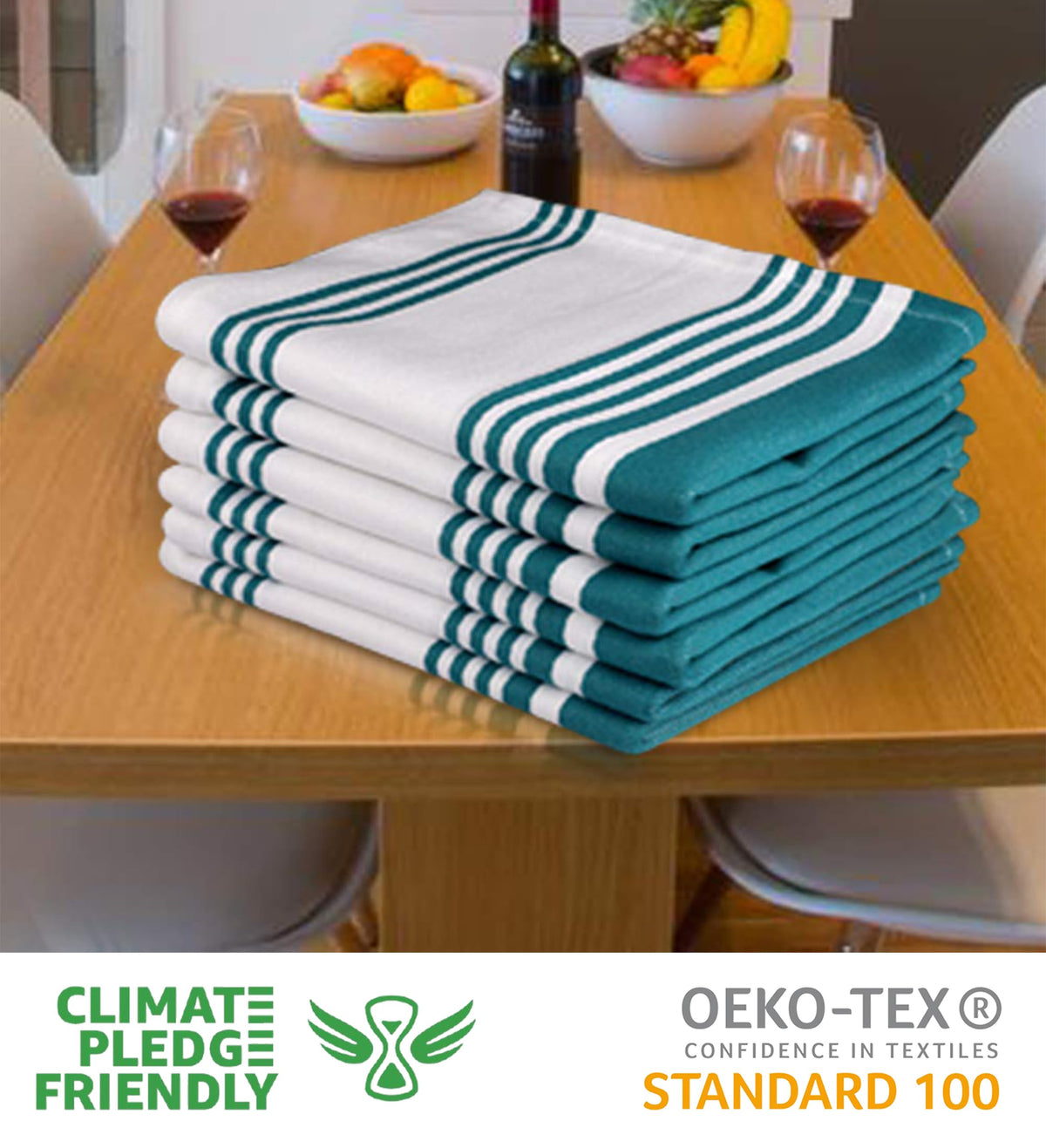 Kitchen Towels Cotton Dish Towels 20”x30” (6 Count)
