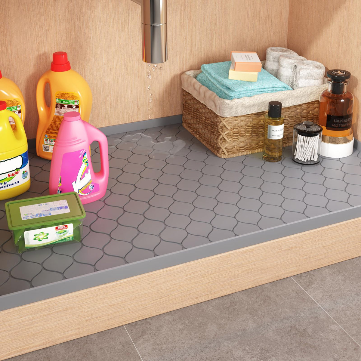 Waterproof Under Sink Mat 19" x 19"