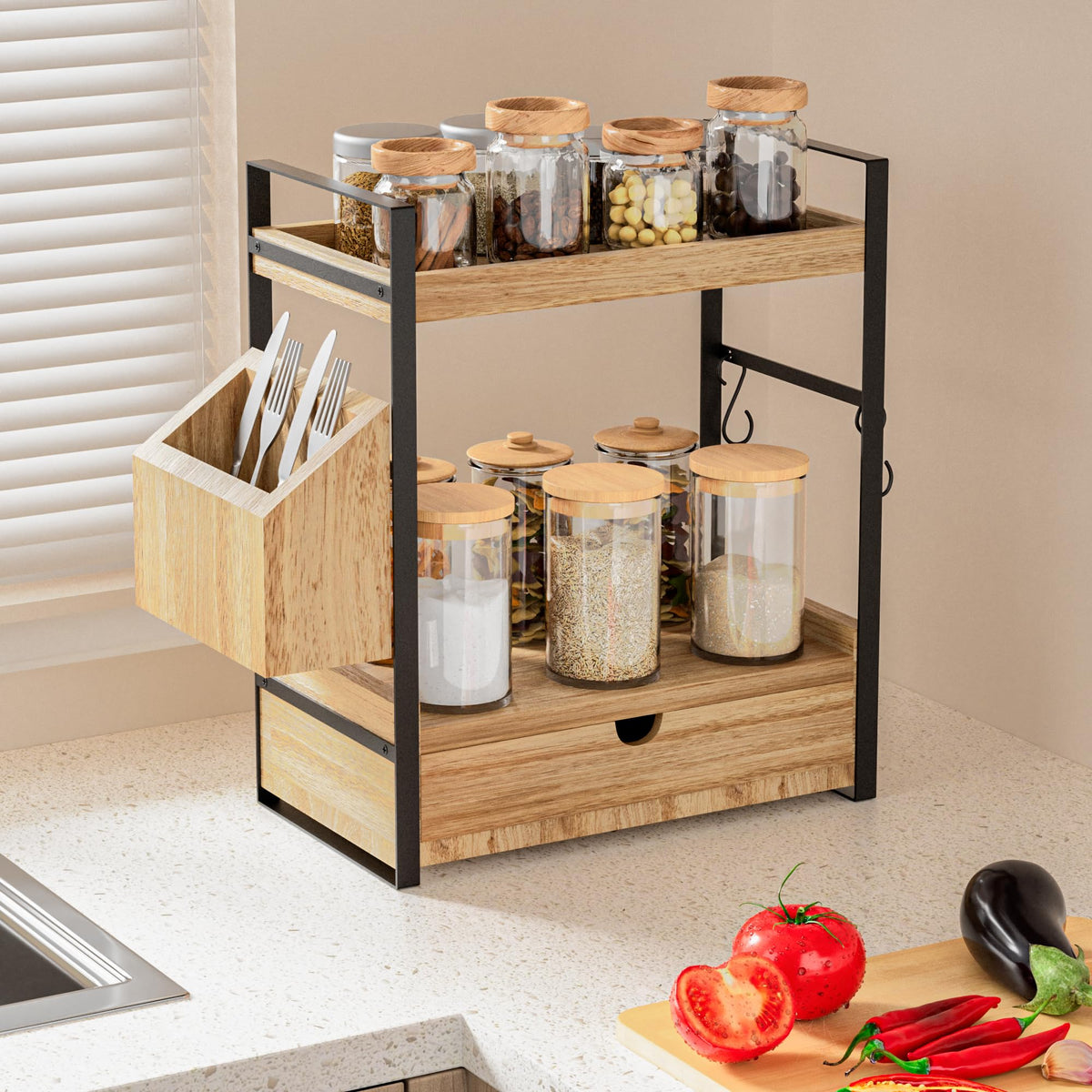 2 Tier Bathroom Counter Organizer